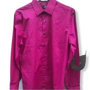 J.‎ Ferrar Slim Cut Dress Shirt Pink Medium